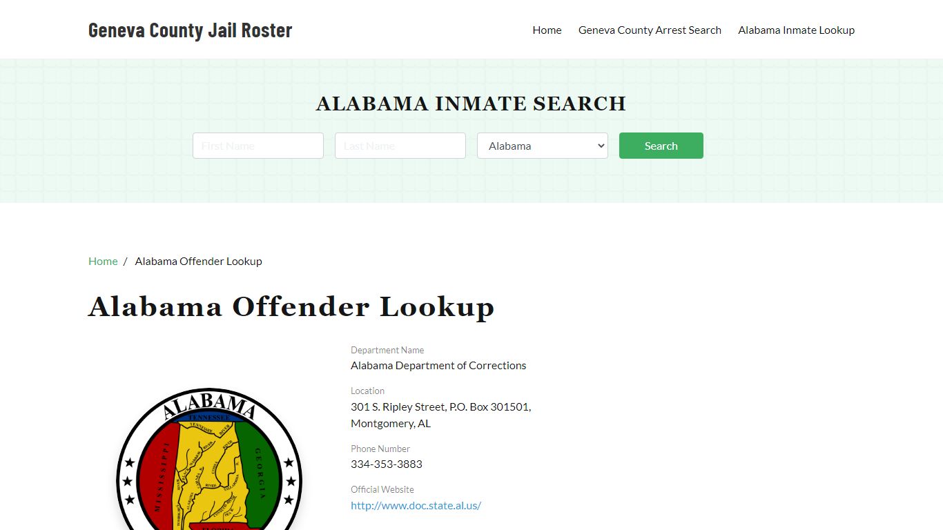 Alabama Inmate Search, Jail Rosters - Geneva County Jail